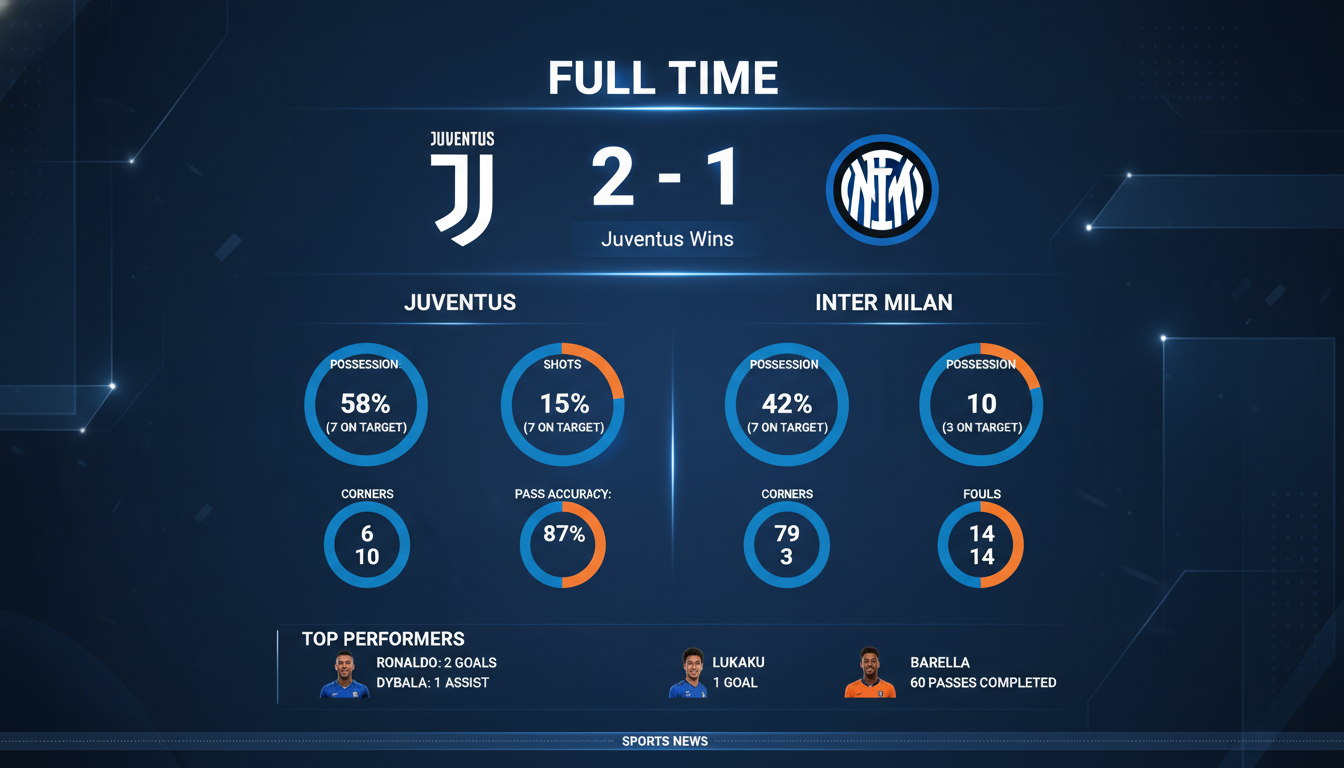 Kết quả trận đấu Kết quả Juventus vs Inter Milan